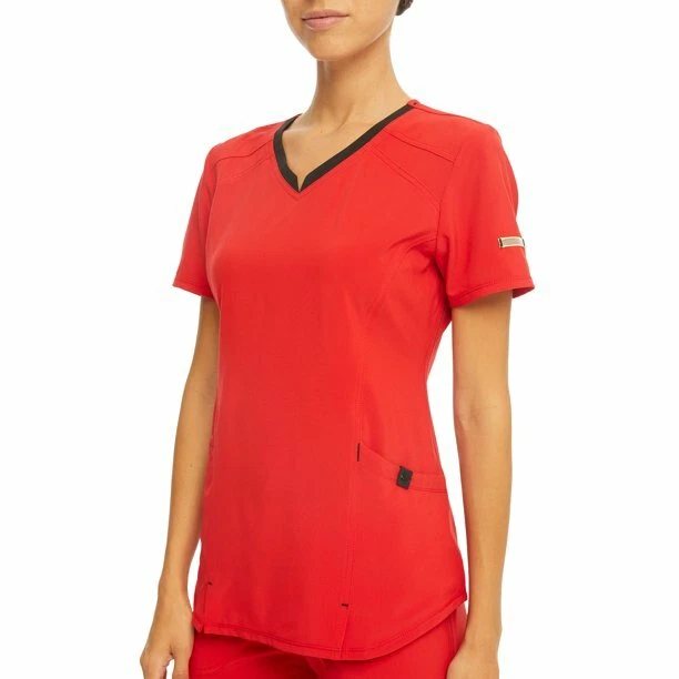 Scrubstar Women's Active Stretch Two Pocket V-Neck Scrub Top Size XS