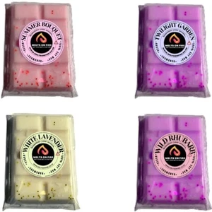 4 x Wax Melts Handmade Bars Highly Scented 25g Floral Fragrances Vegan - Picture 1 of 8