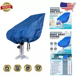 UV Resistant Pontoon Boat Seat Covers - Heavy Duty 24x22x25 with Adjustable Lock - Picture 1 of 9