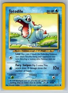 Juego de cartas coleccionables Pokémon Totodile #81 casi nuevo Neo Genesis - Imagen 1 de 2