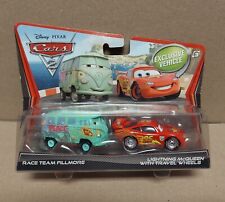 Disney Pixar Cars 2 Pack Race Team Fillmore & Lightning McQueen  New 2010