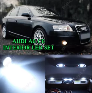 FOR AUDI A6 C6 2005-2011 INTERIOR LED BRIGHT XENON WHITE FULL LIGHT SET - CANBUS - Picture 1 of 1