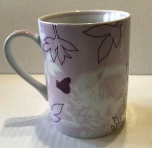 Taza/taza Starbucks 2006 lavanda lila diseño floral mariposa 12 oz - Imagen 1 de 6