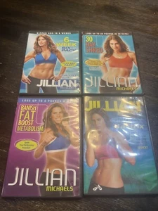 Lot of 4 Exercise Jillian Michaels from Biggest Loser Six Pack ABS, 30 day DVDs - Imagen 1 de 11