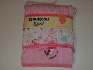 Oshkosh B'Gosh Underwear Underpants Girls 3 Pack Panties Size 8 So Magicial New