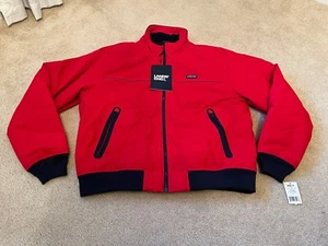 Lands End Mens Classic Squall Jacket Cherry Red Large - Picture 1 of 7