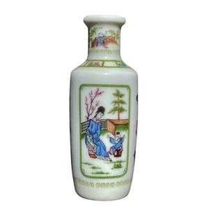 Jarrón chino vintage pequeño con motivo de geisha de porcelana - Imagen 1 de 6