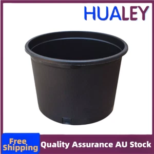 10pcs 320mm Round Black Plastic Nursery Pots Garden / Plant Squat Pot AU - Picture 1 of 8