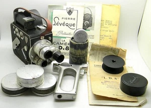 Leveque L.D. 8mm Cine Camera Full Set of Som Berthiot Lenses - Picture 1 of 12
