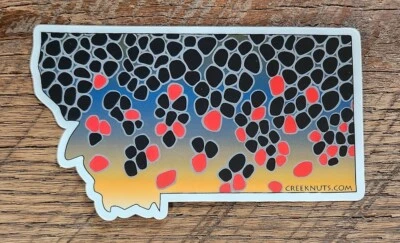 MOUNTAIN CREEK ANGLERS MONTANA Stickers Decals Trout Pheasant Brown Brook Golden Rainbow Cutthroat