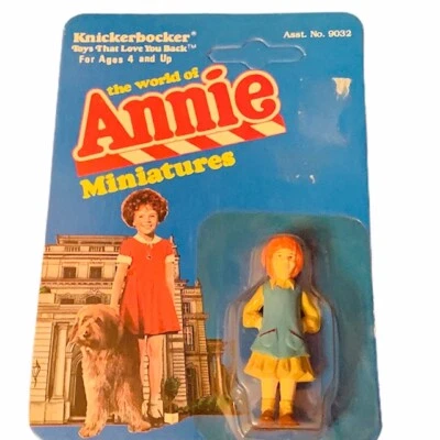 Figura de juguete en miniatura Little Orphan Annie Knickerbocker 1982 sin usar, en caja sin perforar BC3 Foto 1 de 4