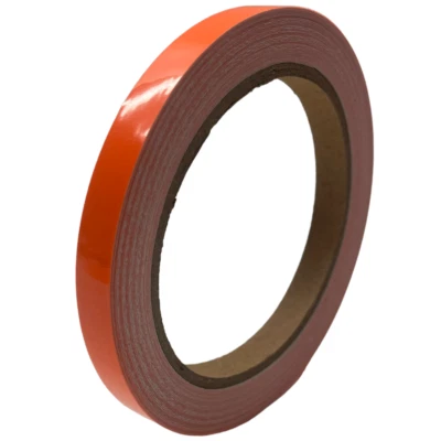 Orange Glow In The Dark Sticky Tape 10mm x 10 metre Roll Self Adhesive Luminous - Image 1 of 4