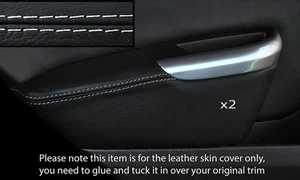 Weiß Stitch 2X Hintertür Armlehnen Abdeckung Für Opel Astra J MK6 09-15 5DR - Foto 1 di 3