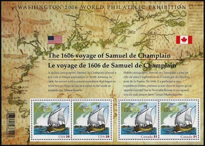 USA & CANADA ISSUE STAMPS - THE 1606 VOYAGE OF SAMUEL DE CHAMPLAIN #2156 MNH - Picture 1 of 1