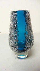 MID-CENTURY HEINRICH LOEFFELHARDT SCHOTT ZWIESEL GERMAN ART GLASS VASE, - Picture 1 of 8