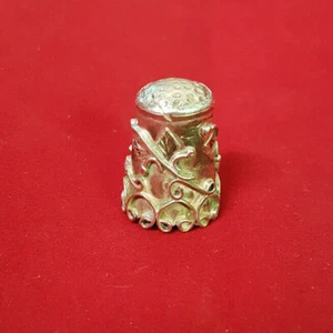 Vintage Ornate Sterling Silver Thimble. Nicely Marked Inside. Very Intricate. - Bild 1 von 8