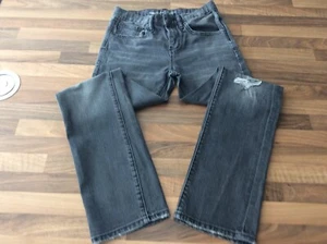 Boy Gap Distressed Grey Regular Straight Fit Jeans Age 12 With Adjustable Waist. - Picture 1 of 3