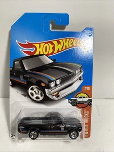 2017 Hot Wheels #317 HW Hot Trucks 7/10 DATSUN 620 Black w/Chrome 5 Spoke Wheels - Picture 1 of 2