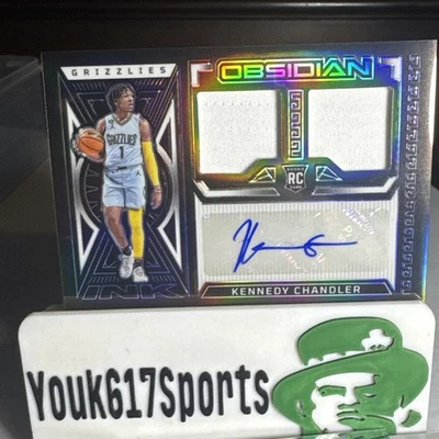 Kennedy Chandler 2022-23 Panini Obsidian Rookie RC Patch Auto /75 ( Grizzlies ) - Image 1 of 3