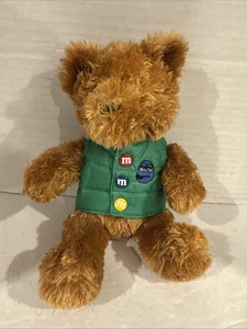 M&M'S Candy Teddybär Plüsch mit grüner Puffy Weste Galerie - Bild 1 von 5