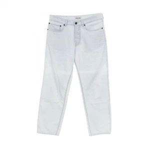 Miu Miu 5 bolsillos chambray jeans algodón azul usado mujeres #25 - Imagen 1 de 9