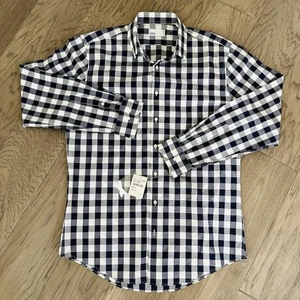 Camisa manga larga NORDSTROM RACK azul a cuadros sin planchar ajuste tradicional 16X34-35 nueva con etiquetas - Imagen 1 de 7