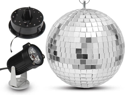 Hotwin 8" Disco Light Mirror Ball, with Motor and RGB LED - Image 1 of 4