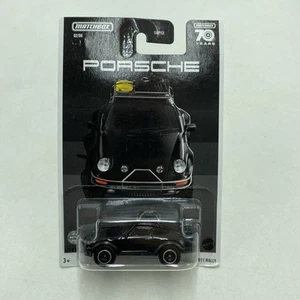 Matchbox 1985 Porsche 911 Rally Black 70 Years Brand New On Card - Picture 1 of 2