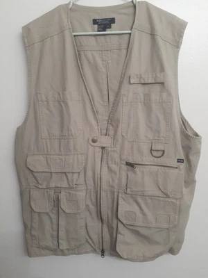 5.11 Tactical Series Vest Mens Xtra Large Tan Hunting Conceal Heavy Canvas 80001 - Image 1 of 4