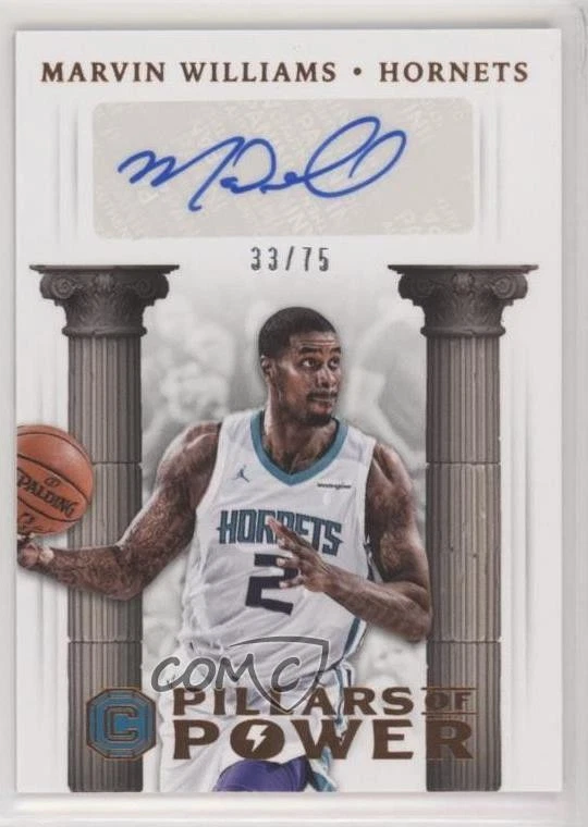 2017-18 Panini Cornerstones Pillars of Power Bronze /75 Marvin Williams Auto - Image 1 of 2