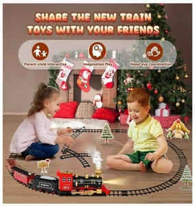 Hot Bee 9015 Classical Train Set with Smoke Light Whistle Sound and Battery - Picture 1 of 6