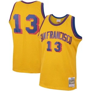 Mitchell & Ness Wilt Chamberlain Gold San Francisco Warriors 1962/63 para hombre - Imagen 1 de 3