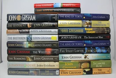 Lot of 10 John Grisham Hardcover Books - Random - Free Shipping Foto 1 de 2