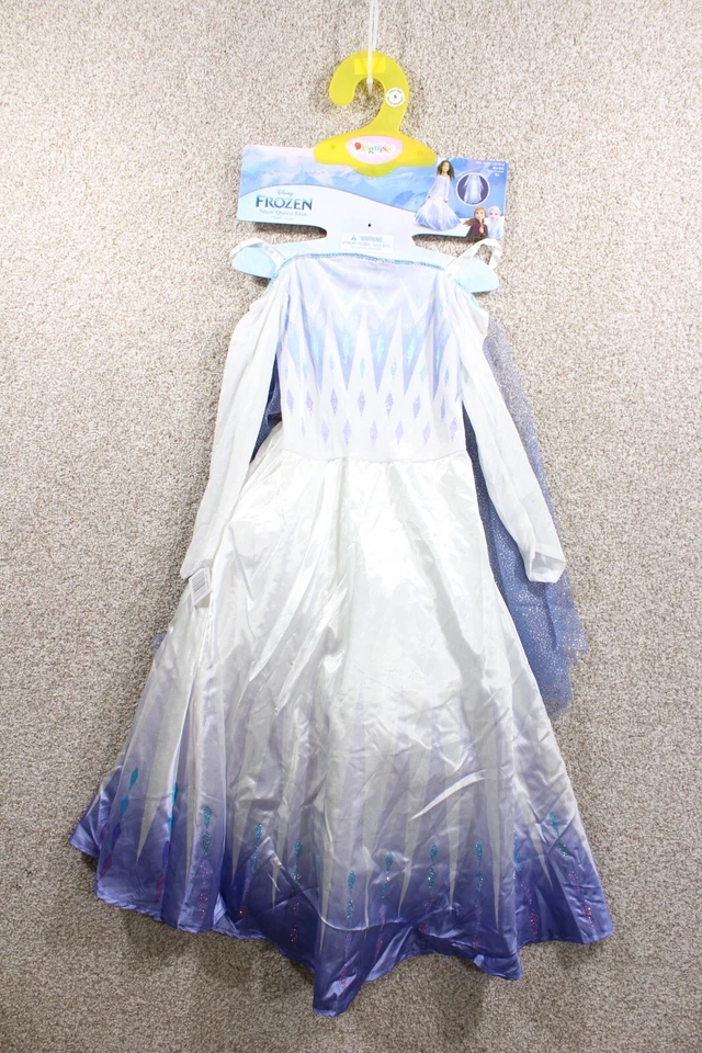 Deluxe Disney Frozen 2 Elsa Snow Queen Halloween Costume Dress M 7-8
