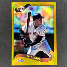 2002 Topps Chrome #26 Eric Davis Gold Refractor Parallel SP San Francisco Giants