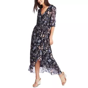 1 STATE Women's Floral Print Faux Wrap Belted Maxi Dress TEDO - Picture 1 of 6