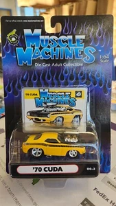 Muscle Machines '70 Cuda 00-3 in Yellow - Picture 1 of 3