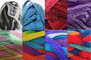 Hilado de Crosa Moda Hilado con Volantes Fabulosas Opciones de Color Telar Tejido Crochet - Imagen 1 de 9