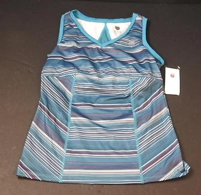 Nuevo tanque K-Swiss Mosaico Multi Rayas Borde Azul Panel en V Protección UV Pequeño R12 Foto 1 de 4