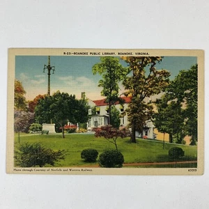 Vintage Roanoke Public Library, Roanoke VA Postcard - Picture 1 of 5