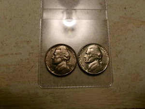 1955-P-D JEFFERSON NICKELS - Picture 1 of 2