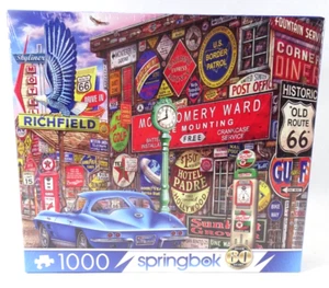Springbok 1,000 Piece Jigsaw Puzzle Route 66 La Route 66 FACTORY SEALED BOX - Picture 1 of 4