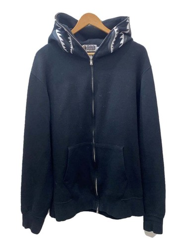 A BATHING APE (BAPE) Felpa con cappuccio A BATHING APE × BOUNTY HUNTER FULLZIP nera XL usata