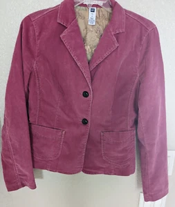 Y2K  Vintage Classic Gap Blazer Red Corduroy 2 Button Pockets Size 6 - Picture 1 of 10