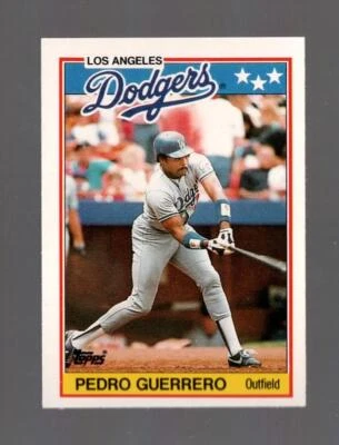 1988 Topps UK Minis Pedro Guerrero Los Angeles Dodgers #28 Near Mint or Better - Image 1 of 2