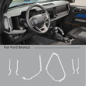 6x Center Console Handle Cover Trim Strips For Ford Bronco 21+ White Accessories - Picture 1 of 9