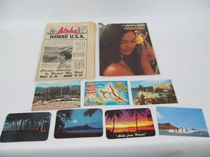 Vintage Hawaii Travel Guides Souvenirs Postcards 1960s Mainliner Hawaii United - Picture 1 of 7
