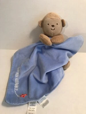 Cobertor Child Of Mine Carters Captain Adorável Azul Amoroso Chocalho Macaco ~Falha - Imagem 1 de 4