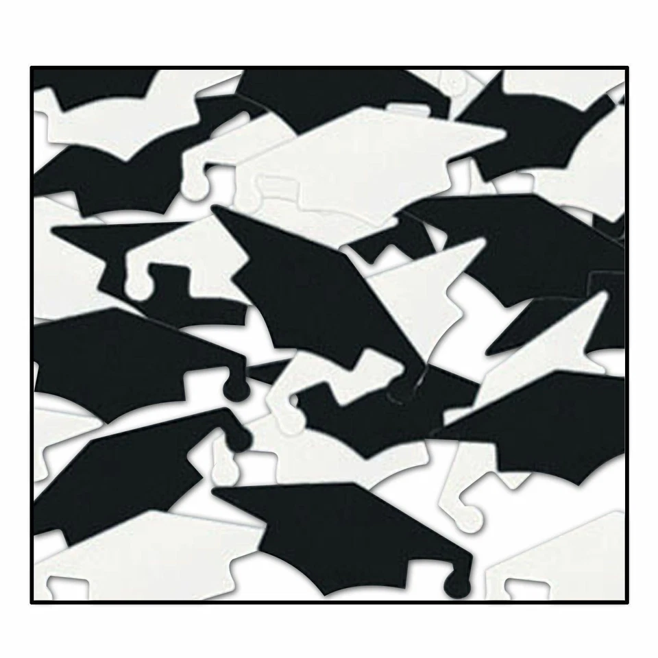 GRADUATION CAP TABLE CONFETTI GRADUATION PARTY DECORATION - 28G - Image 1 of 1