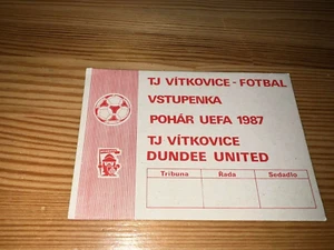 Ticket Vitkovice Czech - Dundee United Scotland 1987-1988 UEFA Cup - Picture 1 of 1